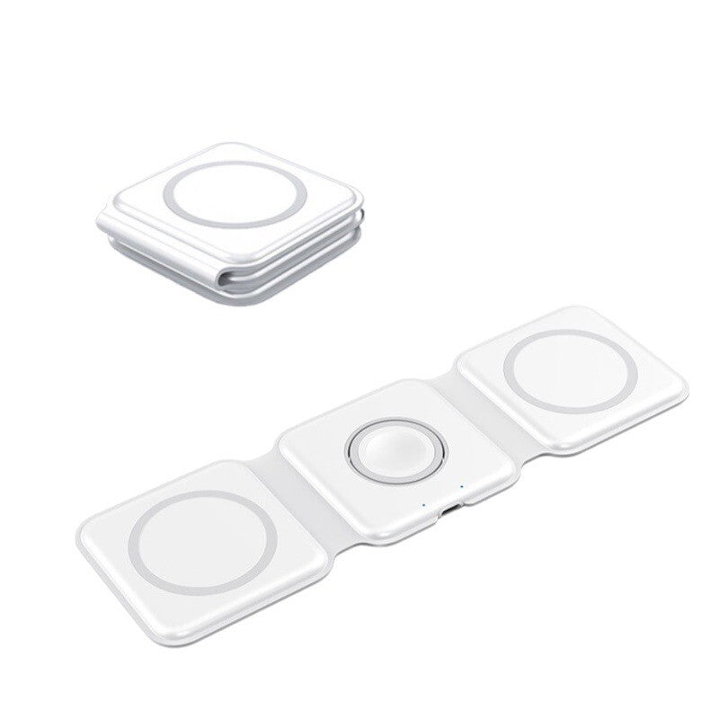 3-In-1 Fast Wireless Magnetic Foldable Charging Station for Apple
